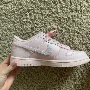 Pearl Embellished Nike Low Dunks
